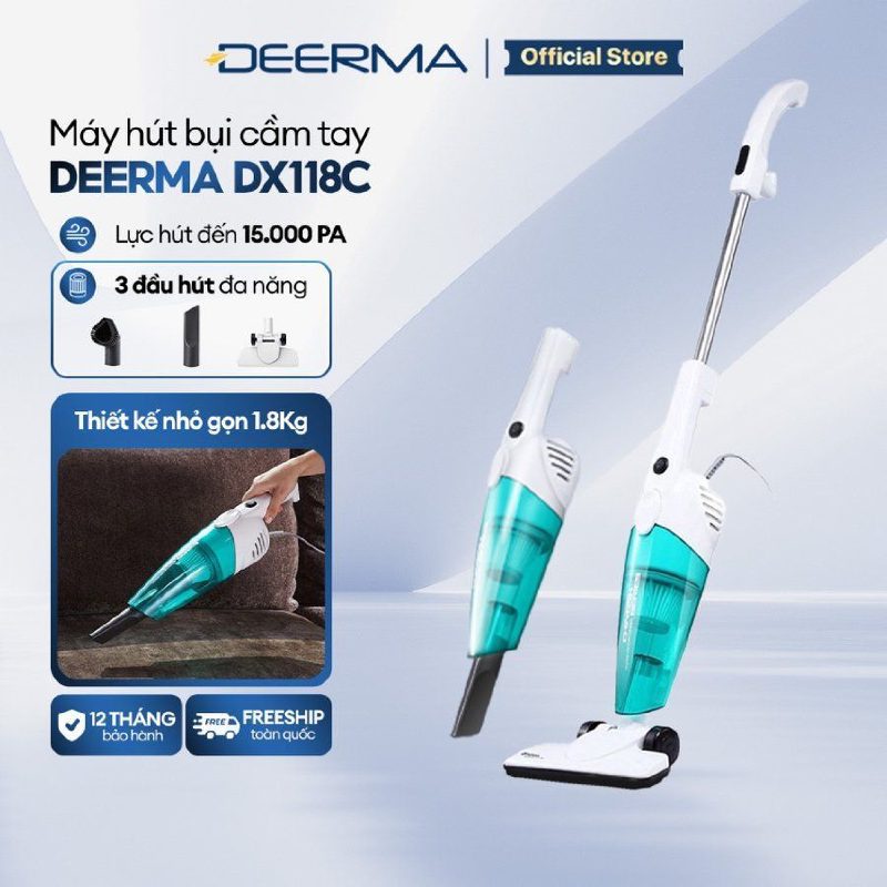 Deerma DX118C có dây, lọc HEPA